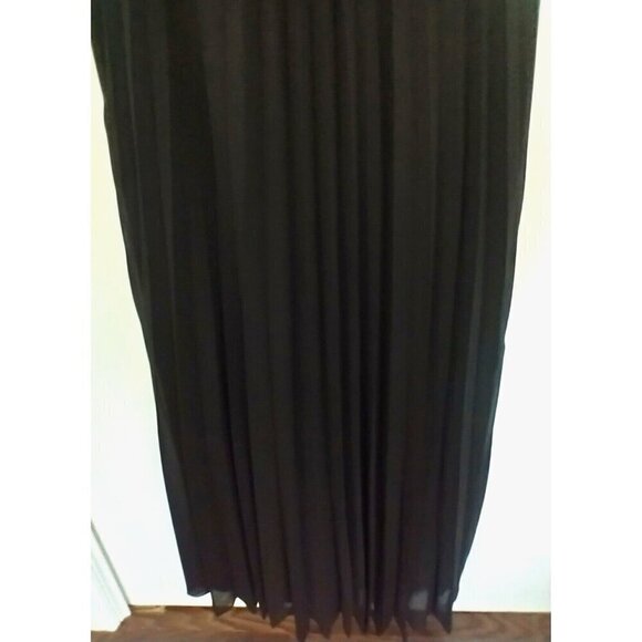 Bisou Bisou Sleeveless Pleated Blouson Black Long Formal Dress - Size 8 NWT - Picture 4 of 10